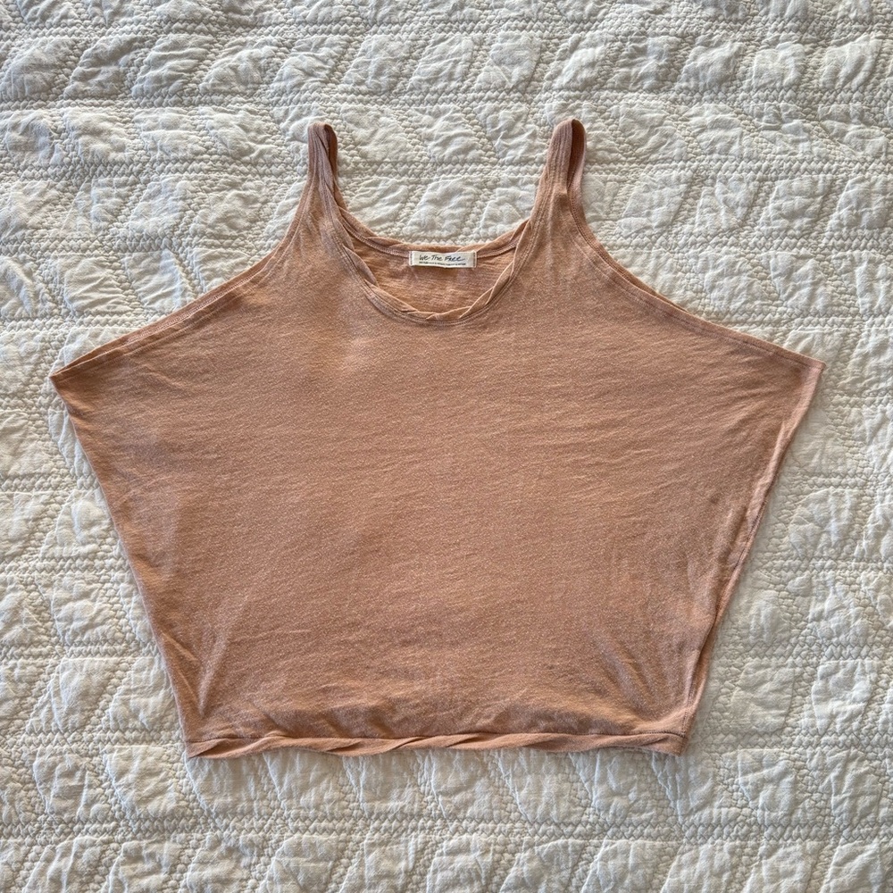 Free People/We the Free Coral, Sleeveless “Pearl Tank” - Picture 4 of 9
